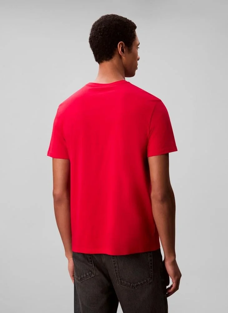 كالفن كلاين جينز تيشيرت بياقة دائرية برسومات